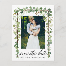 書道ボタニカル日付木枠を保存 案内ポストカード