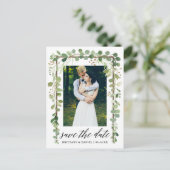 書道ボタニカル日付木枠を保存 案内ポストカード (スタンド正面)