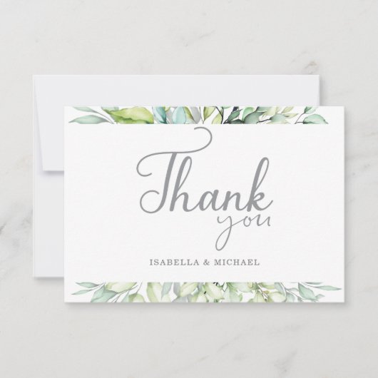 書道ボタニッ結婚クありがとう サンキューカード (正面)