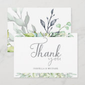 書道ボタニッ結婚クありがとう サンキューカード (正面/裏面)