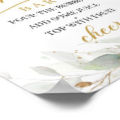 書道ボホユーカリ金ゴールドマムオーサバー徴候 ポスター (角)