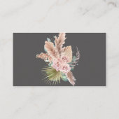 書道ボ素朴ホフローラ結婚ズWebサイトバス 名刺 (裏面)