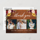 書道ミッ結婚クフローラの木材 ポストカード (正面/裏面)