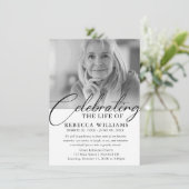 書道ミニマルお祝い生活招待状 招待状 (スタンド正面)