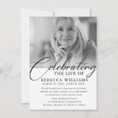 書道ミニマルお祝い生活招待状 招待状 (正面)