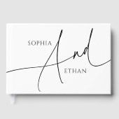 書道ミニマルでエレガントな結婚式 ゲストブック (正面)