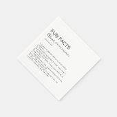 書道ミニマルなトリビアおもしろい事実結婚の スタンダードカクテルナプキン (角)