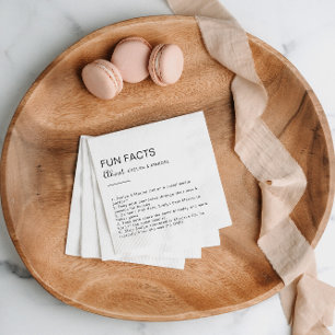 書道ミニマルなトリビアおもしろい事実結婚の スタンダードカクテルナプキン