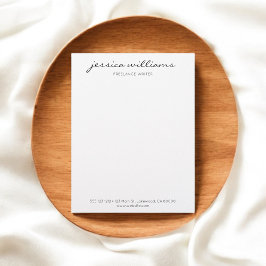 書道ミニマルなホワイトビジネス レターヘッド