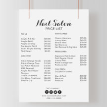 書道ミニマルネイルサロン価格表