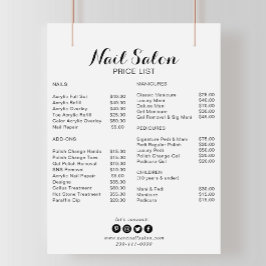 書道ミニマルネイルサロン価格表