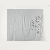 書道ミニマルモダン婚約背景 タペストリー (正面(横))