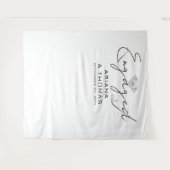 書道ミニマルモダン婚約背景 タペストリー (正面(横))