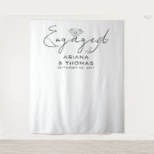 書道ミニマルモダン婚約背景 タペストリー (正面)