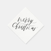 書道ミニマルモダン聖降誕祭お目出度う スタンダードカクテルナプキン (角)