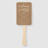 書道ミニマル我々は結婚式 プログラム ハンドファン (正面)