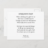 書道ミニマル白黒ハネムーン基金 ポストカード (正面/裏面)