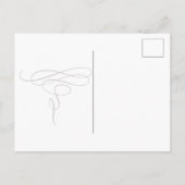 書道ミニマル白黒ハネムーン基金 ポストカード (裏面)