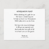 書道ミニマル白黒ハネムーン基金 ポストカード (正面)