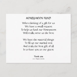 書道ミニマル白黒ハネムーン基金 ポストカード