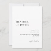 書道ミニマル結婚リストの写真招待状 セーブザデート (正面)