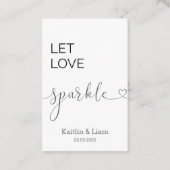 書道ミニマル結婚リストスパーカーラベル 名刺 (正面)