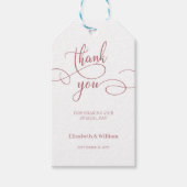 書道ミニマル結婚式の引き出物ありがとう ギフトタグ (正面)