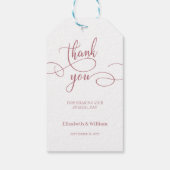 書道ミニマル結婚式の引き出物ありがとう ギフトタグ (裏面)
