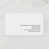 書道メイクアップアーティストホワイトビジネスカード 名刺 (裏面)