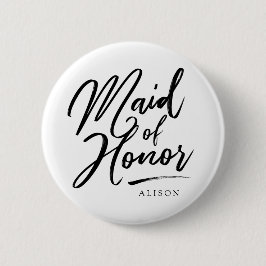 書道メイド・オブ・オーナー（花嫁付き添い人） エレガント 缶バッジ