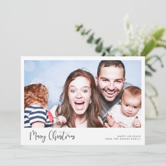 書道メリーお洒落クリスマスの写真 シーズンカード (スタンド正面)