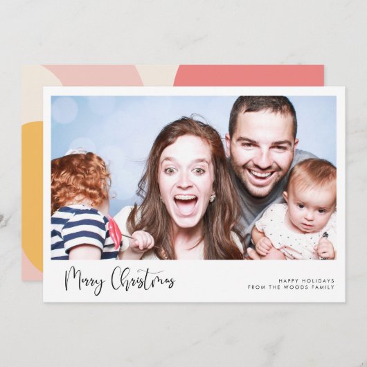 書道メリーお洒落クリスマスの写真 シーズンカード (正面/裏面)