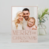 書道メリーエレガントクリスマスの写真 箔招待状 (立ち正面)