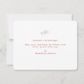 書道メリークリスマスさくらんぼ2枚 ノートカード (裏面)