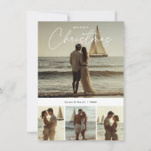 書道メリークリスマスフォト航海のー シーズンカード (正面)