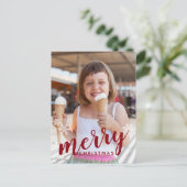 書道メリークリスマスフォト シーズンポストカード (スタンド正面)