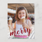 書道メリークリスマスフォト シーズンポストカード (正面)