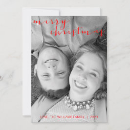 書道メリークリスマス縦型フォトカード シーズンカード