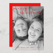 書道メリークリスマス縦型フォトカード シーズンカード (正面/裏面)