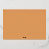 書道メリークリスマス2家族の写真金ゴールド 箔シーズンカード (裏面)