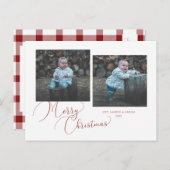 書道メリークリスマス2枚写真 シーズンポストカード (正面/裏面)