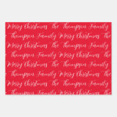 書道メリークリスマス&カスタム文字 ラッピングペーパーシート (正面2)