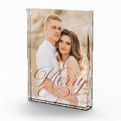 書道メリーテラコッタスクリプトホリデー フォトブロック (右)