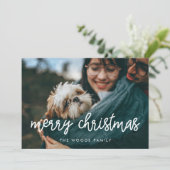 書道メリーモダンクリスマスの写真 シーズンカード (スタンド正面)