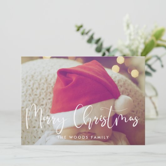 書道メリーモダンクリスマスの写真 シーズンカード (スタンド正面)