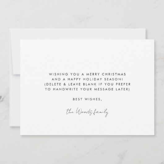 書道メリーモダンクリスマスの写真 シーズンカード (裏面)