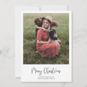 書道メリーモダンクリスマスの写真 シーズンカード (正面)
