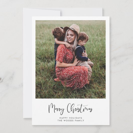 書道メリーモダンクリスマスの写真 シーズンカード (正面)