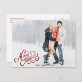 書道メリーモダンクリスマスの写真 シーズンポストカード (正面/裏面)