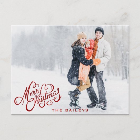 書道メリーモダンクリスマスの写真 シーズンポストカード (正面)